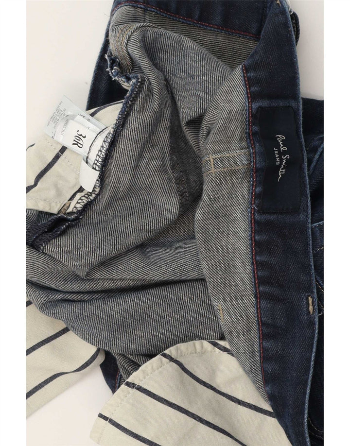 Paul Smith Herren Slim Jeans W36 L30 Marineblaue Baumwolle