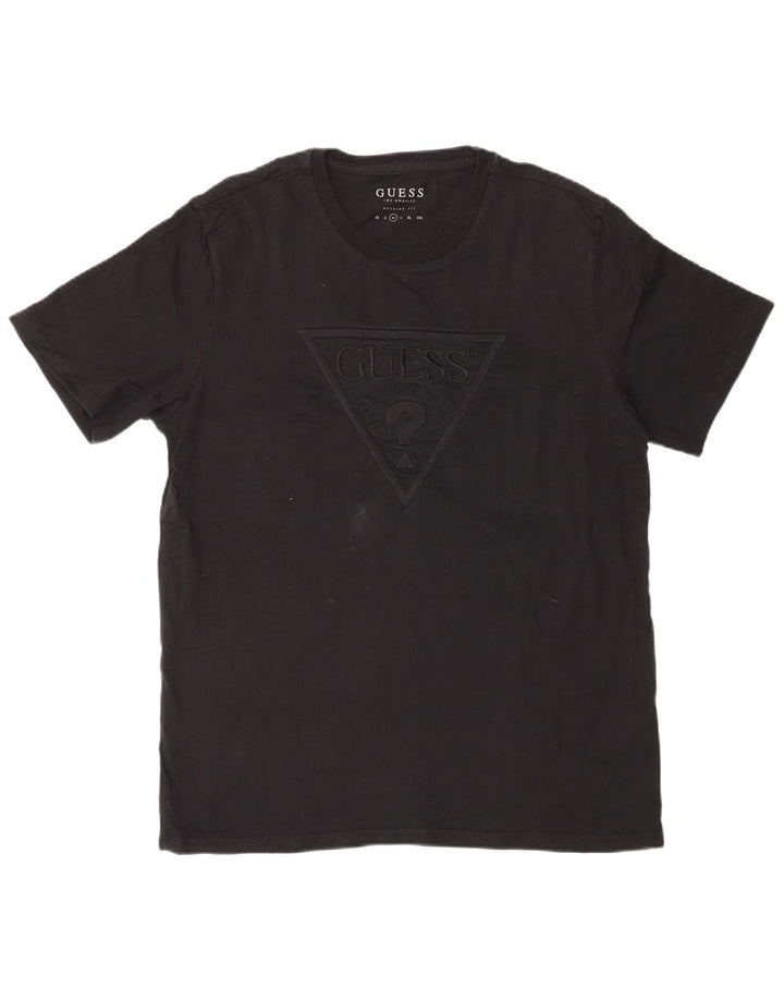 Guess Herren-T-Shirt mit Grafik, mittelschwarz, Baumwolle