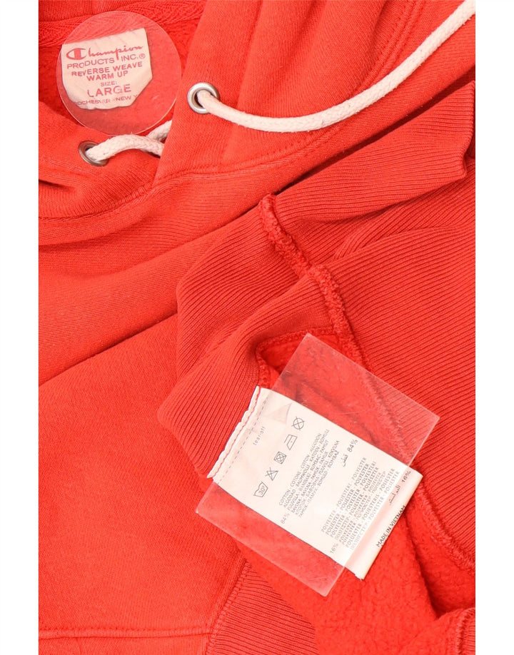 Champion Herren-Kapuzenpullover, groß, orange, Baumwolle