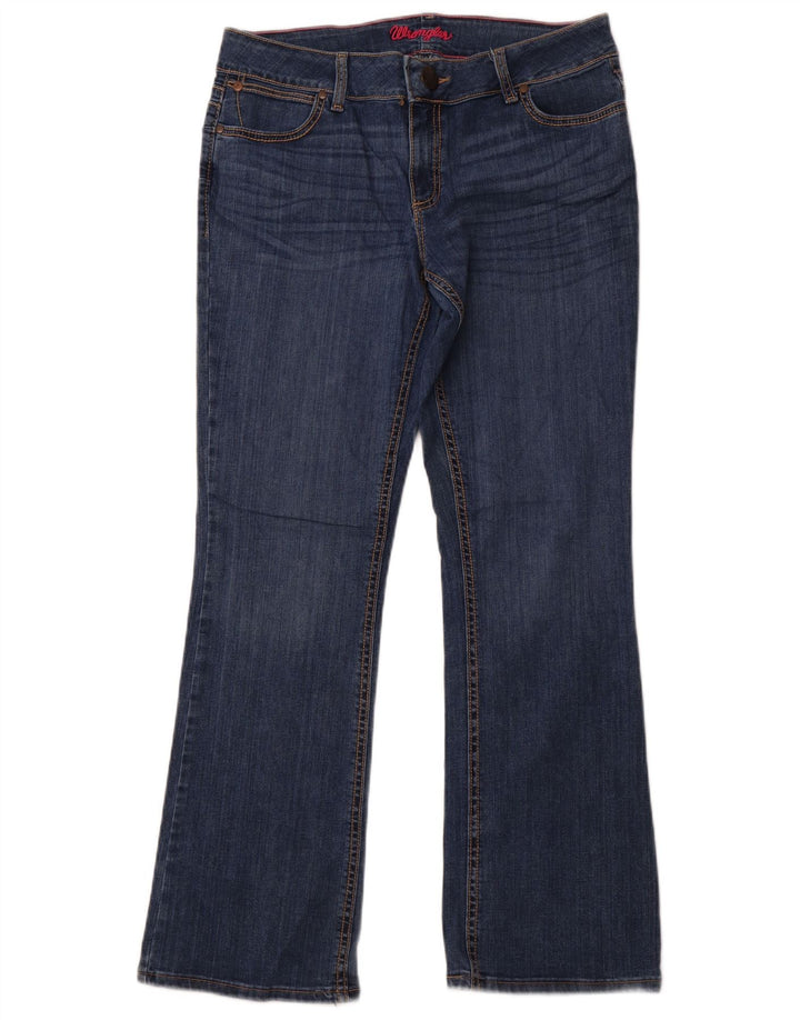 WRANGLER Damen Bootcut Jeans US 11/12 Large W32 L32 Blaue Baumwolle
