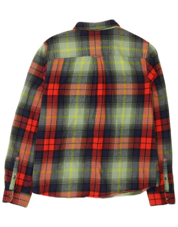 Superdry Damen-Flanellhemd, Größe M, mehrfarbig, kariert, Baumwolle, UK 12