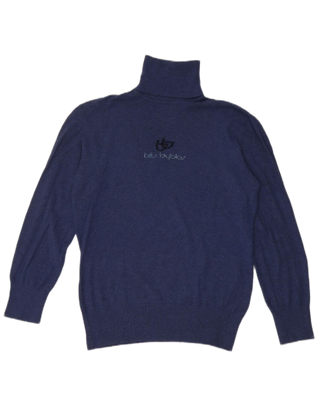 BYBLOS Rollkragenpullover für Damen, UK 14, Größe L, Marineblau, Acryl