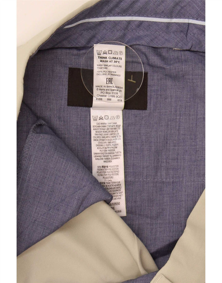 Marks & Spencer Herren-Anzughose, normal, W34, L33, Beige, Polyester