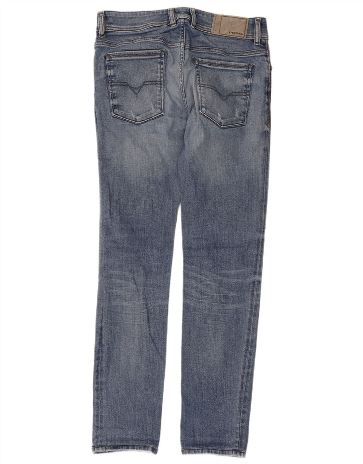 Diesel Distressed Slim Jeans für Damen, W29, L29, blaue Baumwolle