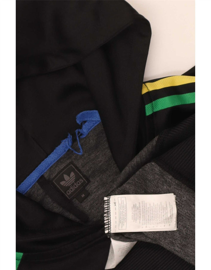 Adidas Herren Zip Hoodie Pullover Medium Schwarz Polyester