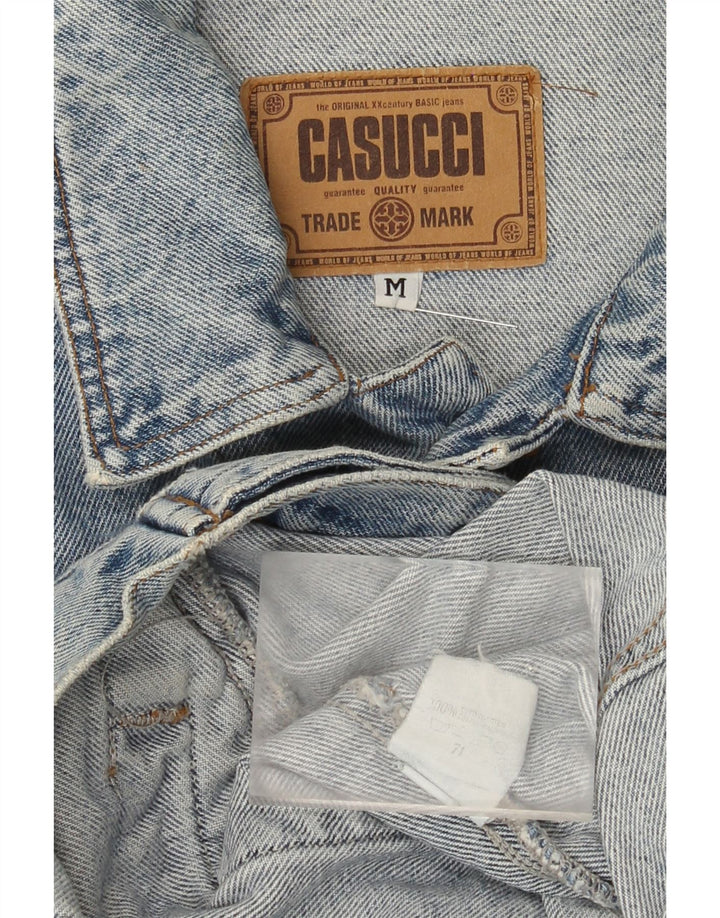 Cassuci Herren Jeansjacke UK 38 Mittelblaue Baumwolle