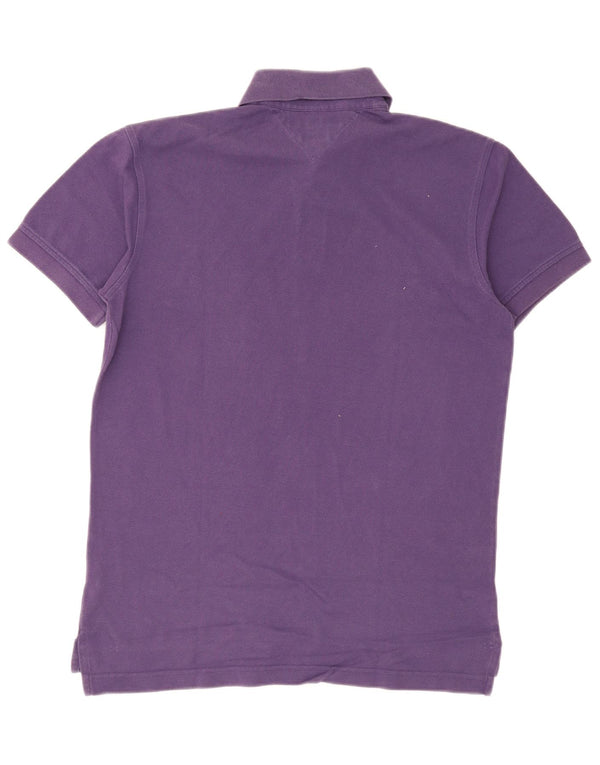 Tommy Hilfiger Herren-Poloshirt aus mittelvioletter Baumwolle