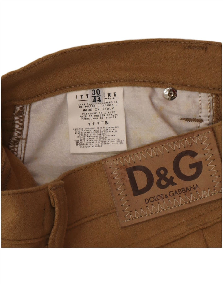 Dolce & Gabbana Damen Bleistiftrock IT 44 Medium W30 Beige Wolle