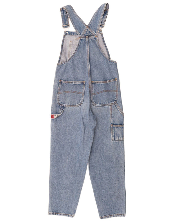 Express-Latzhose für Mädchen, schmal zulaufende Jeans, 11–12 Jahre, blaue Baumwolle