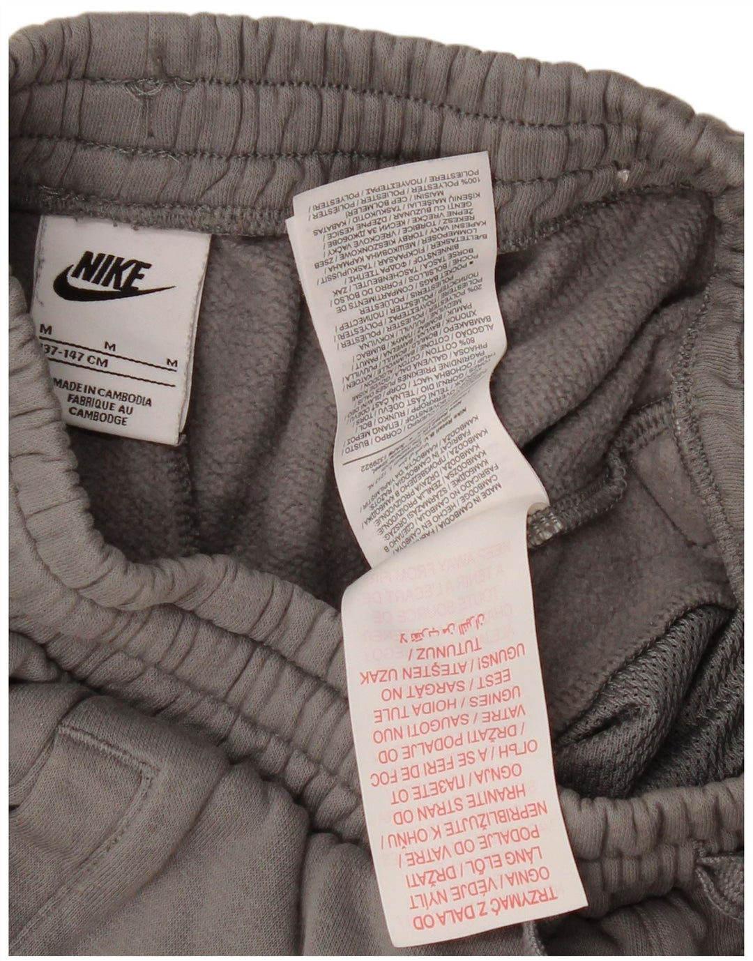 NIKE Sportshorts für Jungen, 10–11 Jahre, graue Baumwolle