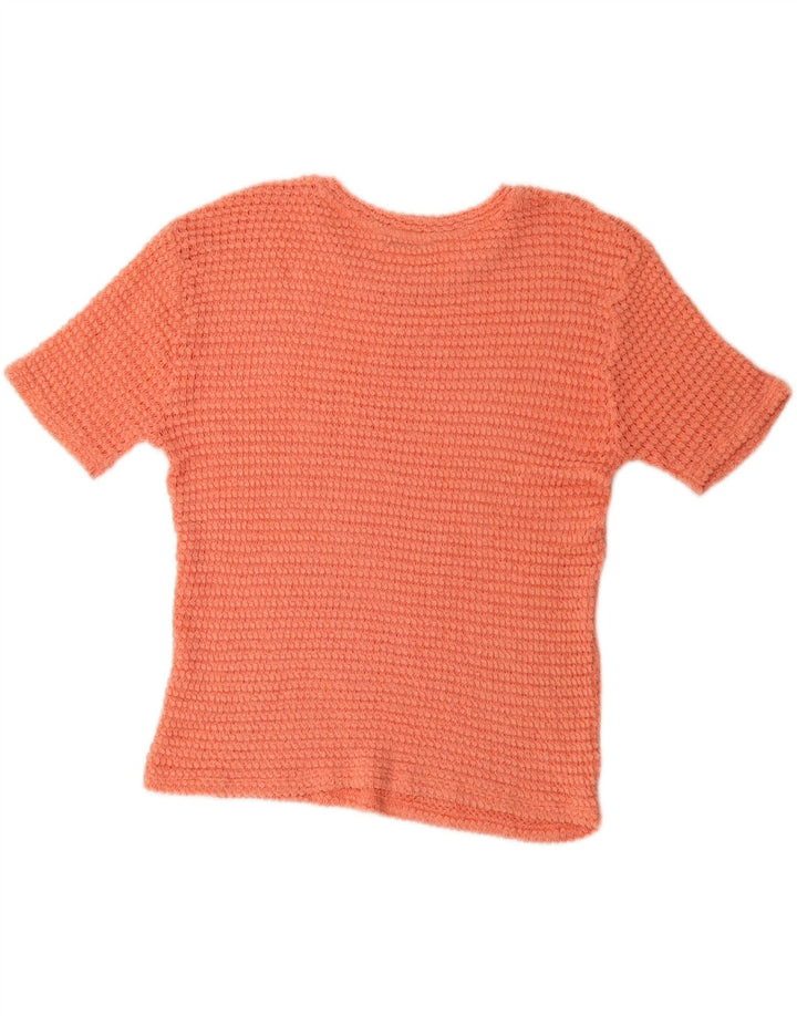 ZARA Damen Trafaluc Übergroßes Strickblusenoberteil UK 14 Mittelorange