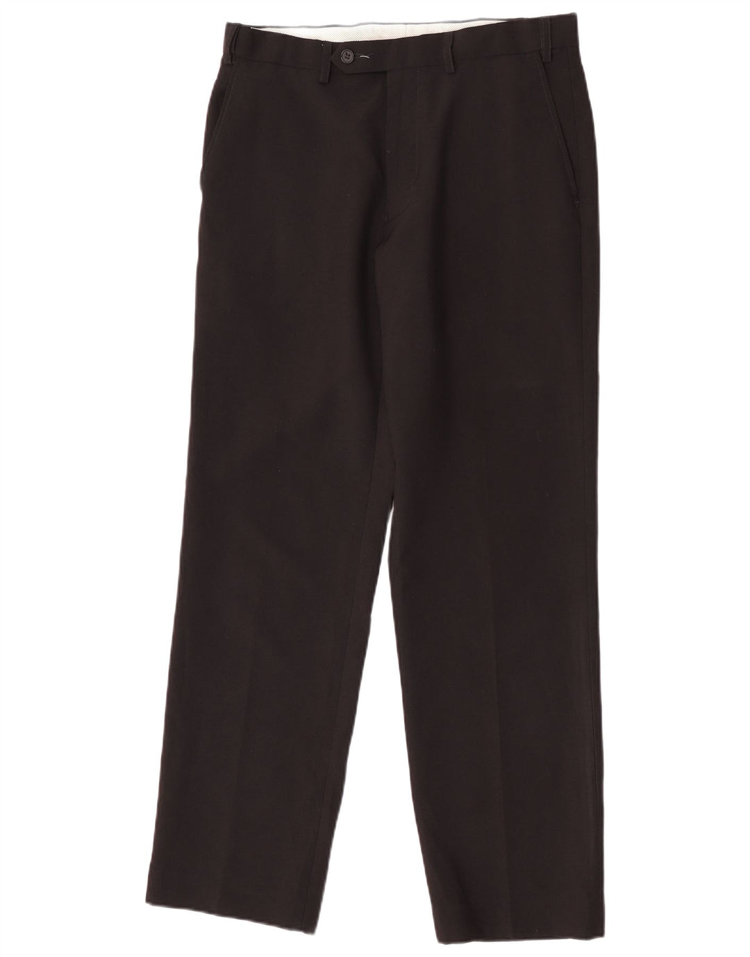 Gerade Herren-Anzughose von Marks & Spencer, W32, L31, schwarzes Polyester