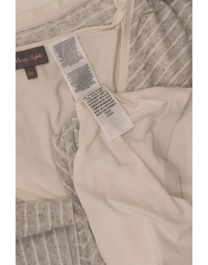 PHASE EIGHT Damen-Blusenoberteil mit lockerer Passform, Gr. 10, Größe S, Grau, Nadelstreifen