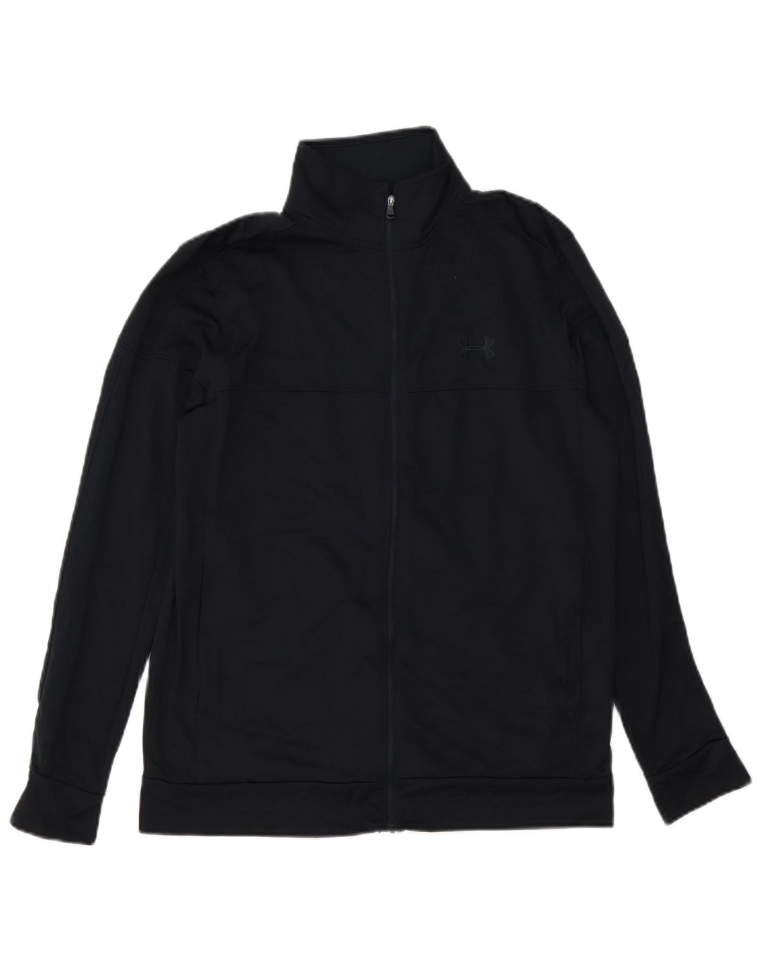 Under Armour Herren-Trainingsanzug-Top-Jacke aus mittelschwarzem Polyester