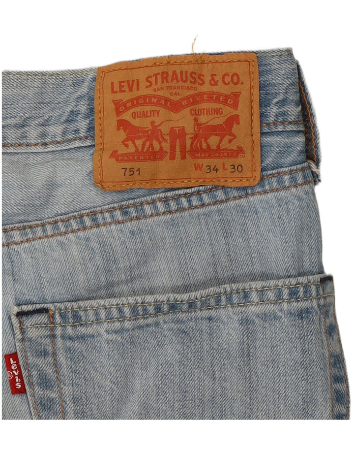 LEVI'S Mens 751 Straight Jeans W34 L30  Blue
