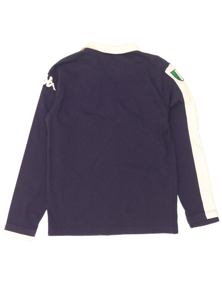 Kappa Herren-Rugby-Poloshirt mit Grafik, mittelgroß, Marineblau, Farbblock