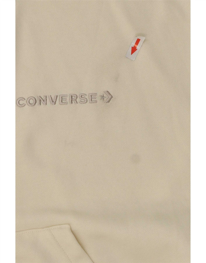 Converse Damen-Trainingsanzug-Top-Jacke UK 14 Mittelweiß