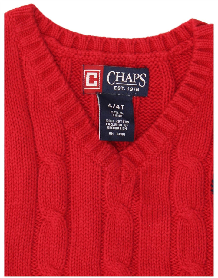 Chaps Tanktop für Jungen, 3–4 Jahre, rote Baumwolle