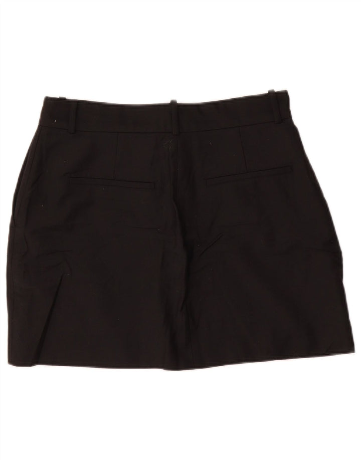 ZARA Damen Minirock Medium W28 Schwarz Polyester