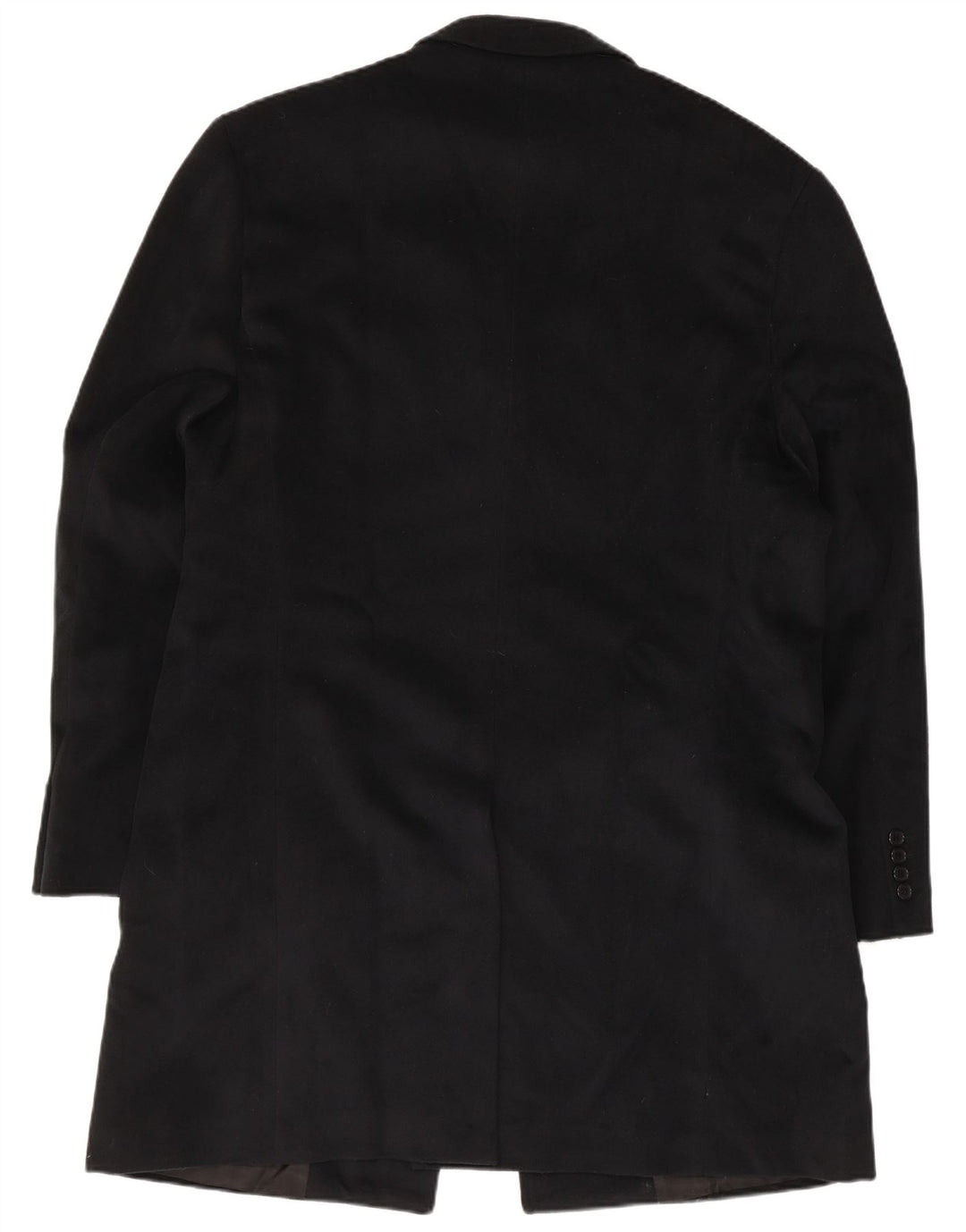 Vintage Herren Mantel IT 54 2XL Schwarze Wolle