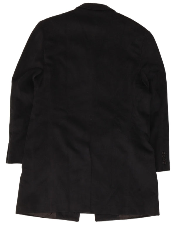 Vintage Herren Mantel IT 54 2XL Schwarze Wolle