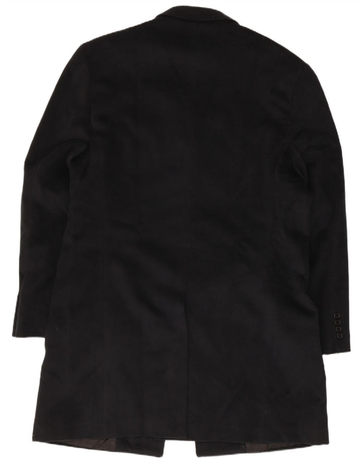 Vintage Herren Mantel IT 54 2XL Schwarze Wolle