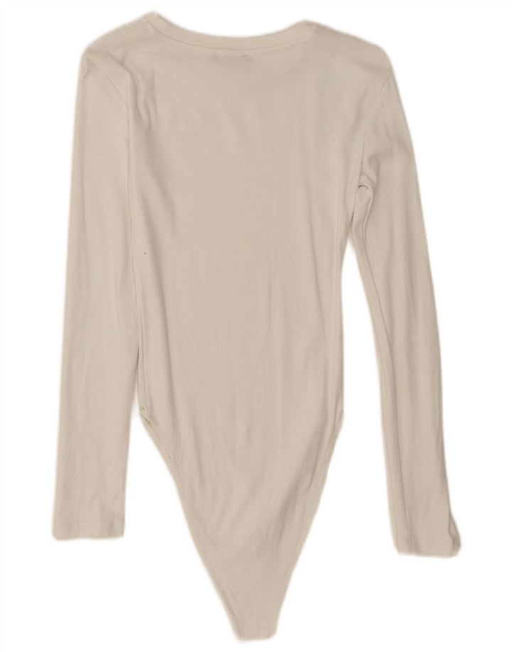Langarm-Body von Zara für Damen, Gr. 8, gebrochenes Weiß