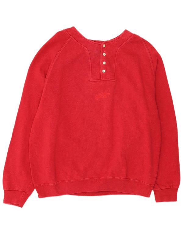 Levi's Damen-Sweatshirt in Übergröße mit Knopfkragen, Gr. 16, Rot