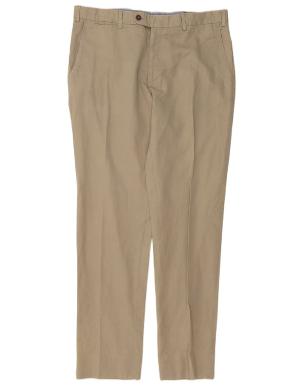 Massimo Dutti Slim Chino-Hose für Herren, EU 42, Größe L, W34, L34, Beige, Baumwolle
