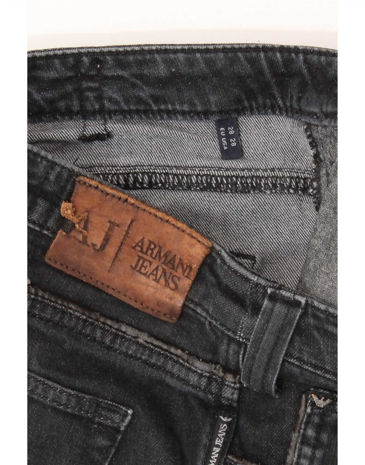 Armani Damen Straight Jeans W28 L28 Grau