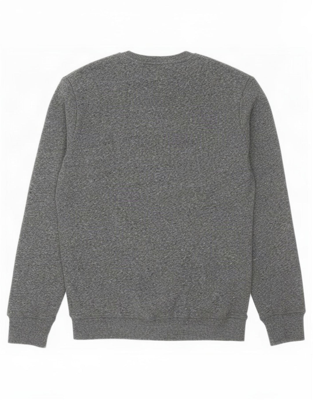 Superdry Herren-Sweatshirt-Pullover, große grau gefleckte Baumwolle