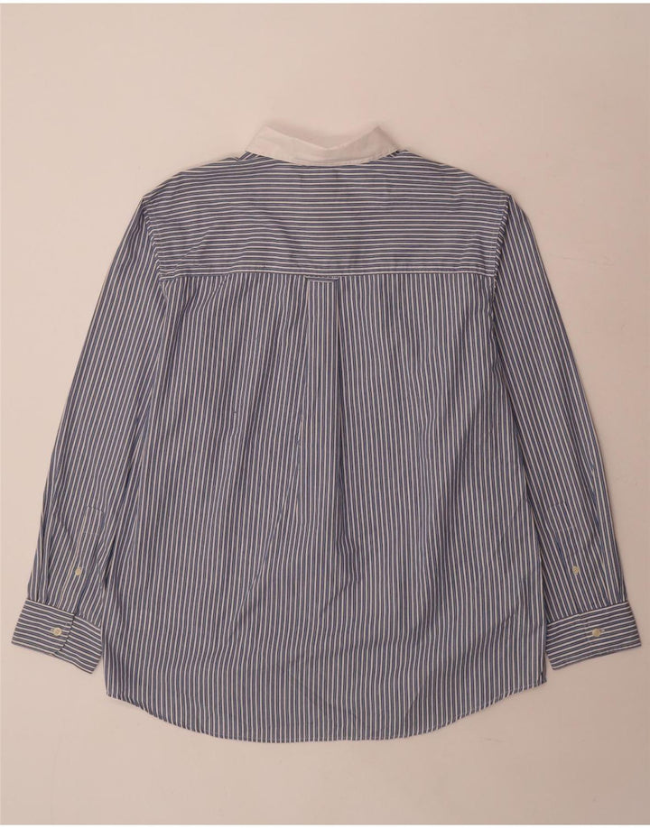 Chaps Herren-Hemd aus pflegeleichter Baumwolle, groß, blau gestreift