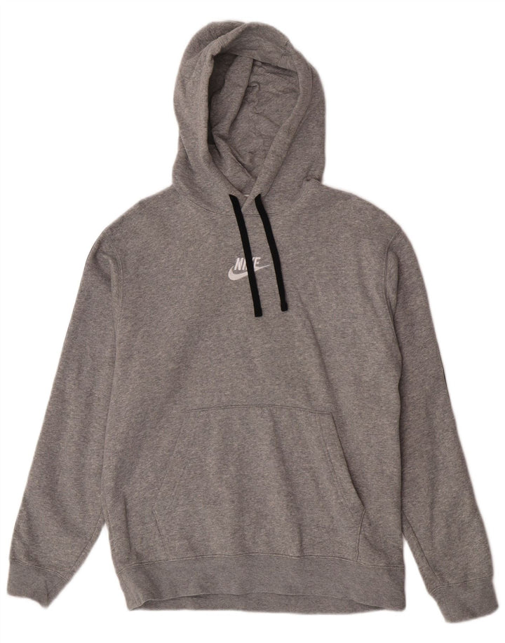 Nike Herren-Kapuzenpullover mit Grafik, mittelgraue Baumwolle