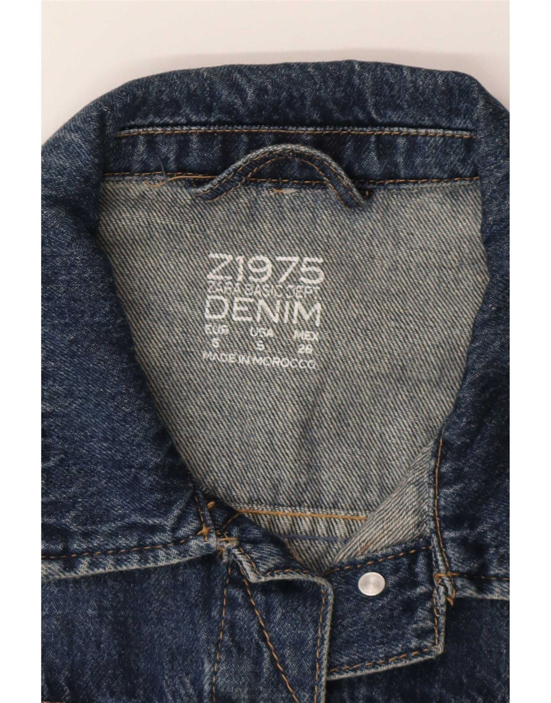 Zara Damen Jeansjacke UK 10 Small Blaue Baumwolle