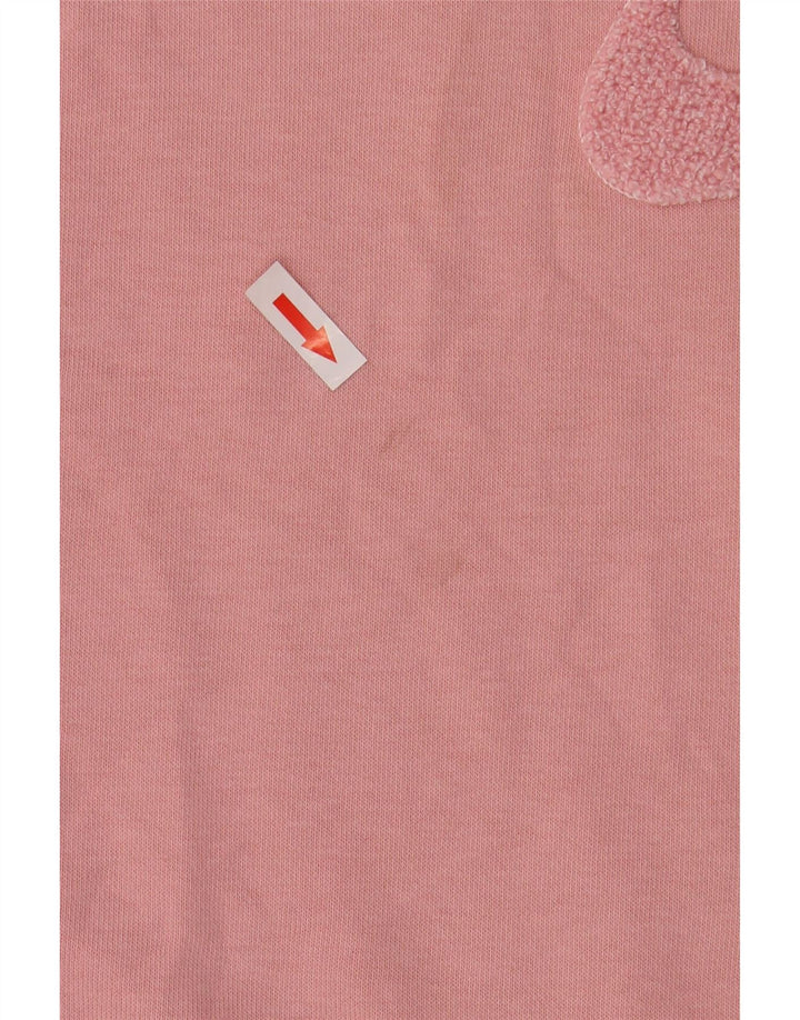 Nike Damen Crop Graphic Sweatshirt Pullover UK 14 Mittelrosa Baumwolle