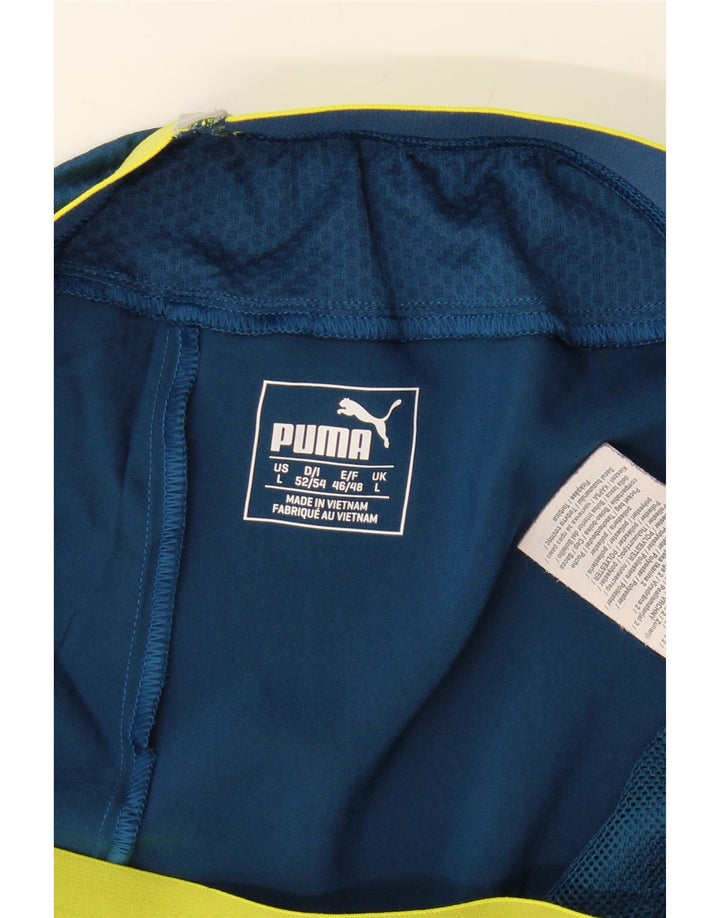 PUMA Mens Tracksuit Trousers Large  Blue Colourblock Polyester Vintage Puma and Second-Hand Puma from Messina Hembry 