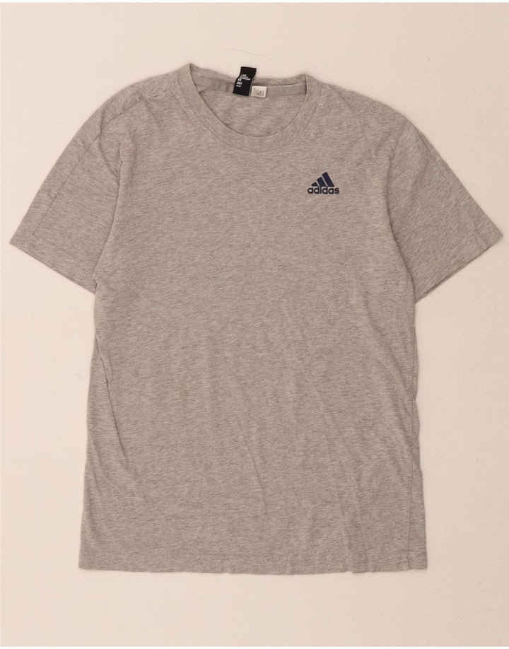 ADIDAS Womens T-Shirt Top UK 10 Small Grey Vintage Adidas and Second-Hand Adidas from Messina Hembry 