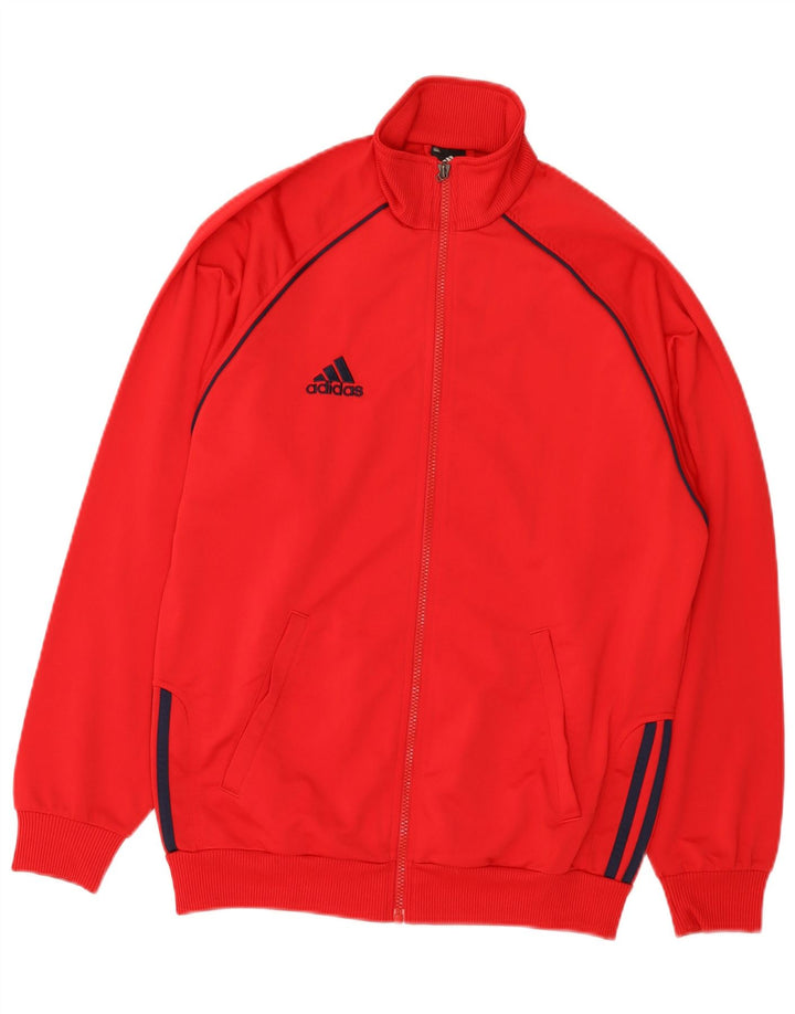 Adidas Jungen Trainingsanzug Top Jacke 15-16 Jahre Rot Polyester