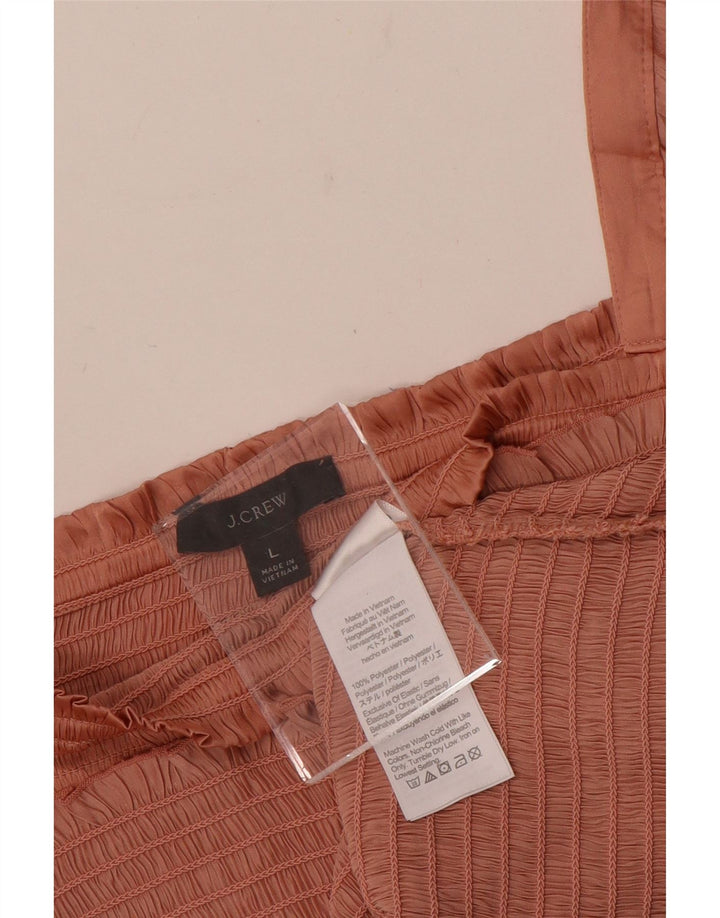 J. Crew Damen Langarm-Blusenoberteil UK 14 Large Pink Polyester