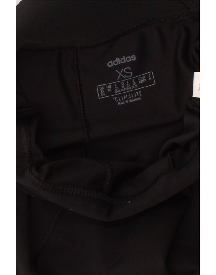 ADIDAS Womens Climalite Leggings UK 4/6 XS Black Polyester Vintage Adidas and Second-Hand Adidas from Messina Hembry 