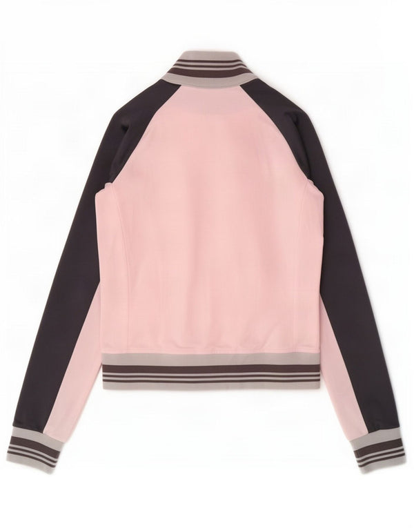 Champion Damen-Trainingsanzugoberteil mit Grafik, UK 12, Mittelrosa, Farbblock