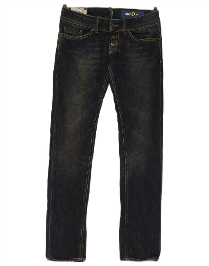 Dondup Damen Slim Jeans W30 L30 Marineblau Baumwolle
