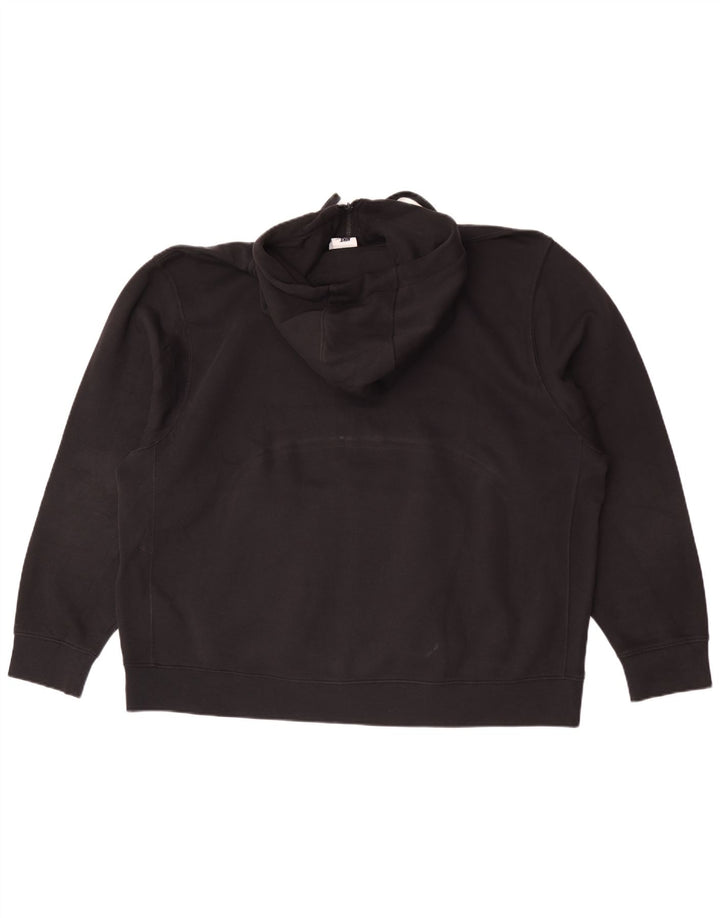 Nike Herren-Kapuzenpullover mit Reißverschluss, 2XL, schwarze Baumwolle