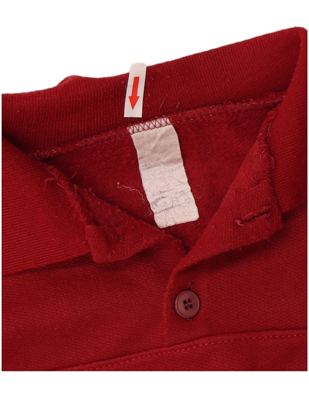 Vintage Herren Polo-Hals-Sweatshirt-Pullover, groß, rot