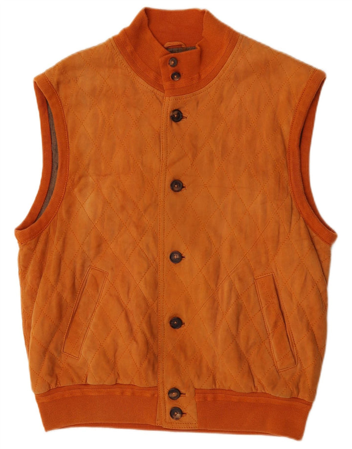 Mila Schon Herren Steppweste UK 38 Medium Orange