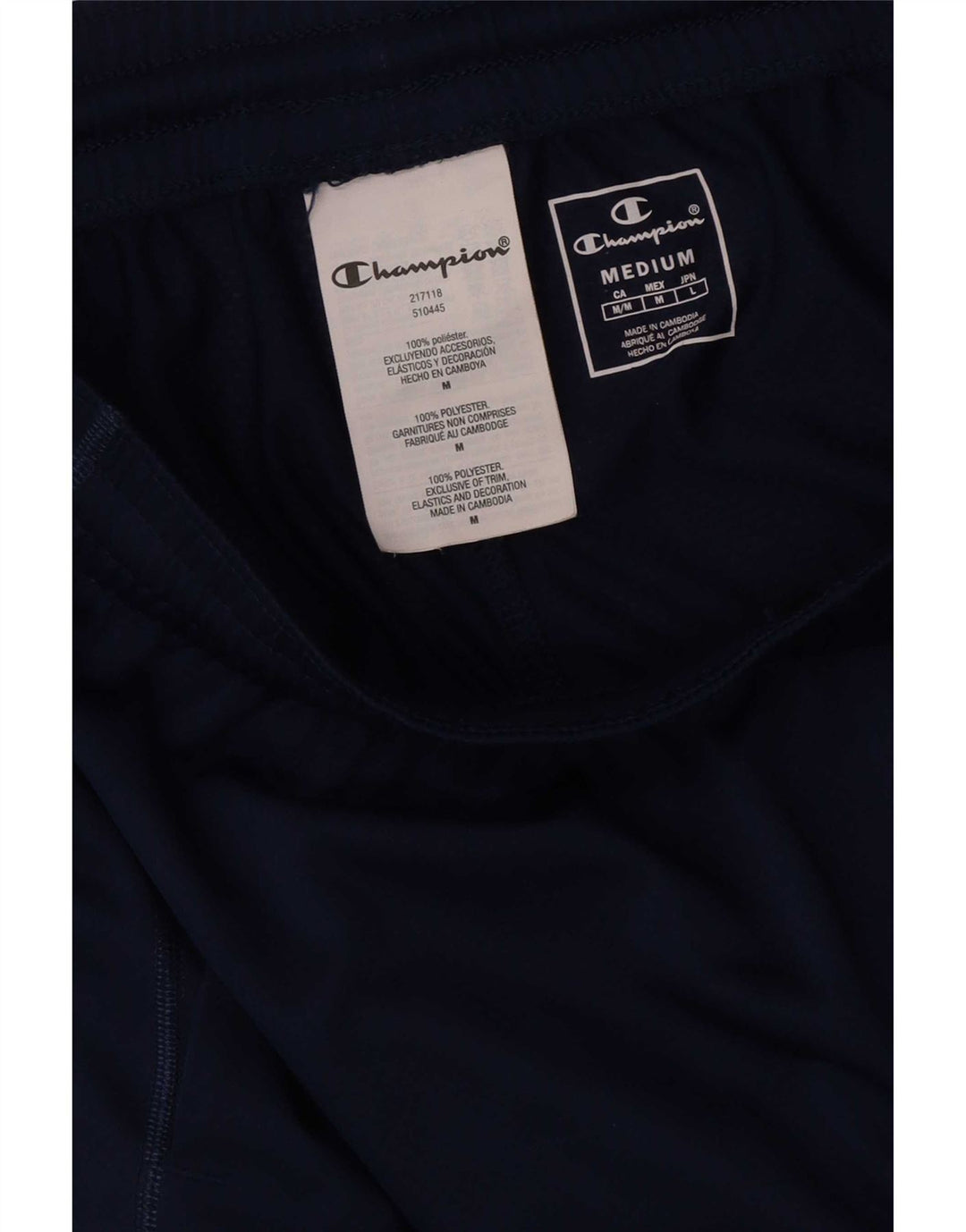 Champion Herren-Sportshorts mit Grafik, mittleres Marineblau, Polyester