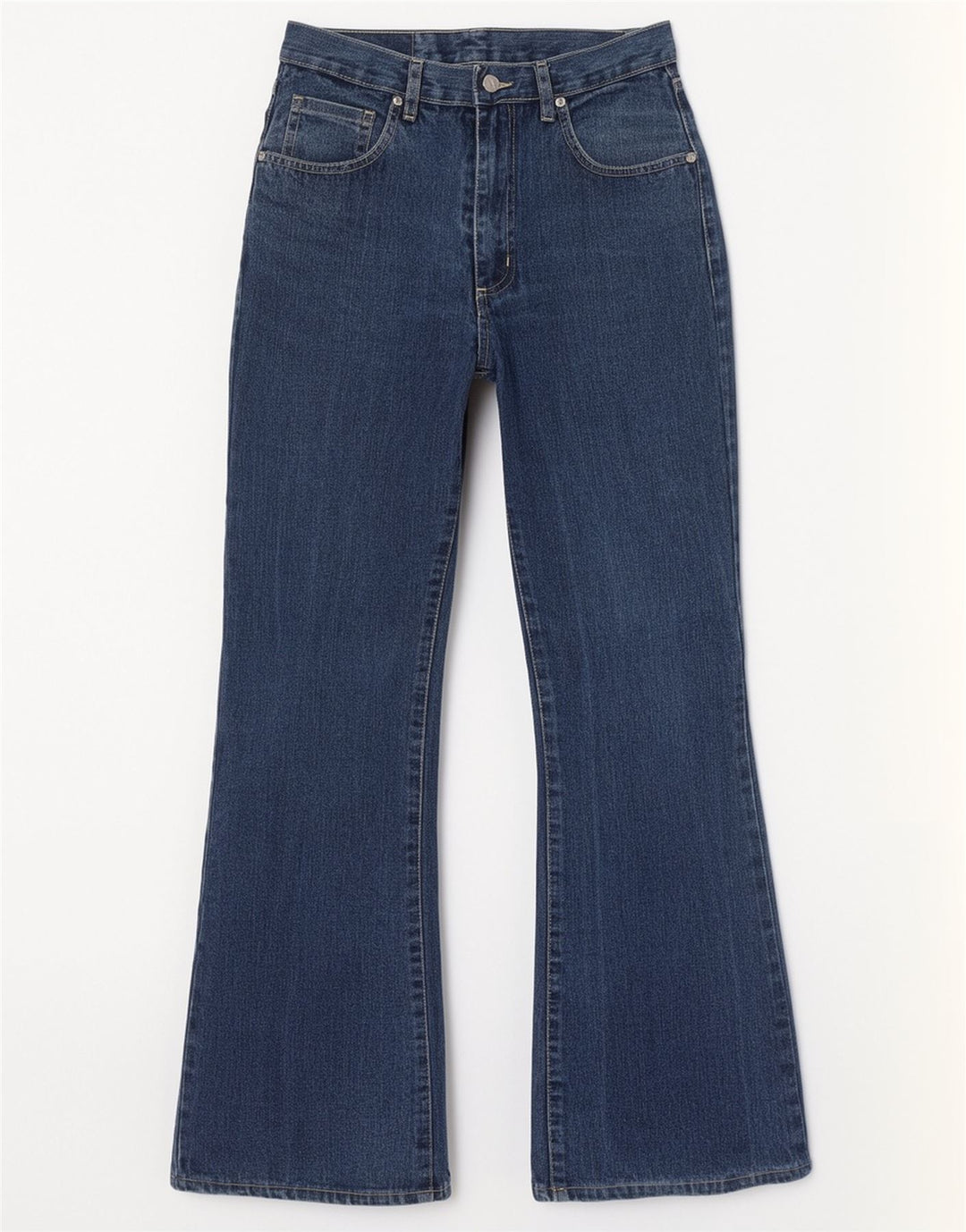 Wild Jeans Damen High Rise Flared IT 42 Medium W26 L30 Blaue Baumwolle