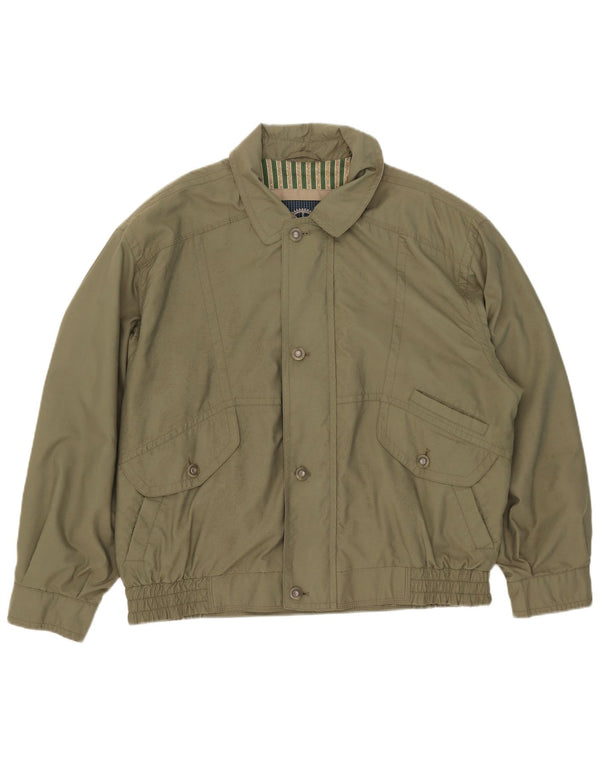 Vintage Herren Bomberjacke UK 42 XL Grüne Mikrofasern