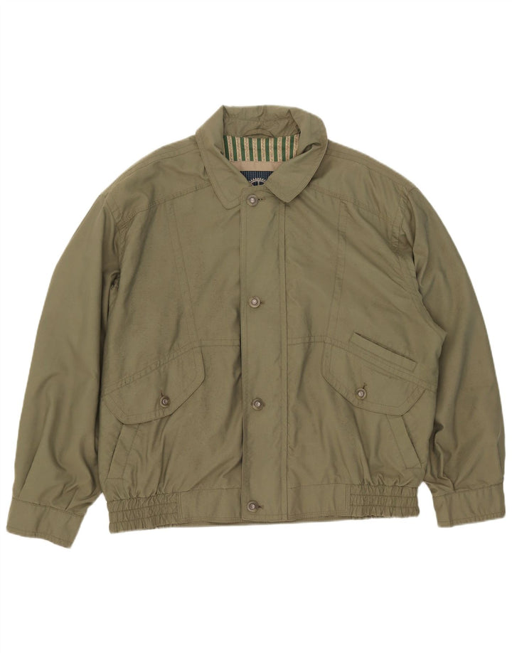 Vintage Herren Bomberjacke UK 42 XL Grüne Mikrofasern