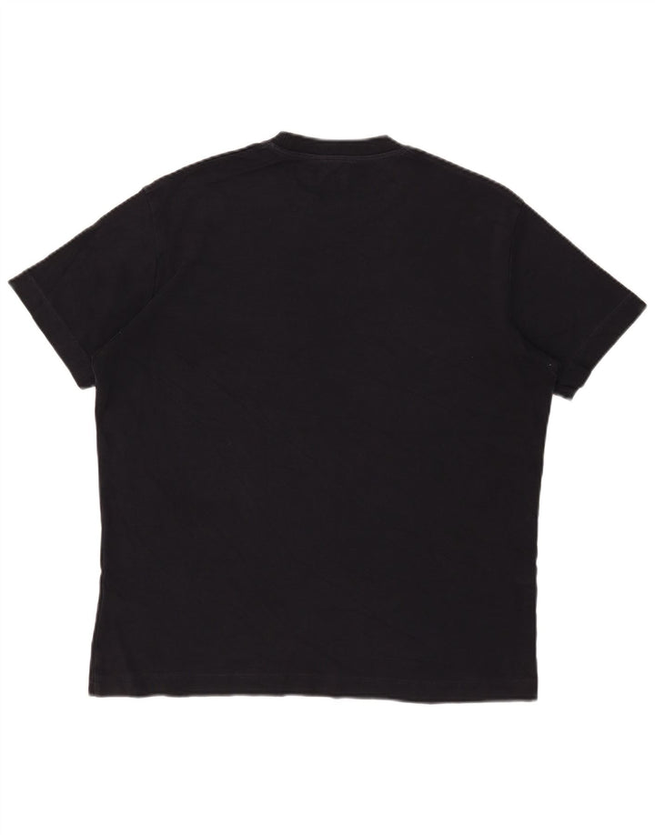 Massimo Dutti Herren T-Shirt Top Medium Schwarz Baumwolle